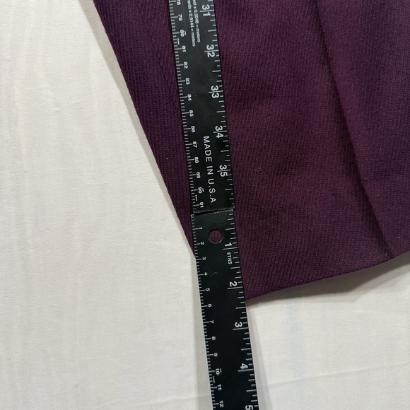 Pendleton 12 100% Virgin Wool Business Slacks Purple Pin Stripe Side Zip - Picture 11 of 14